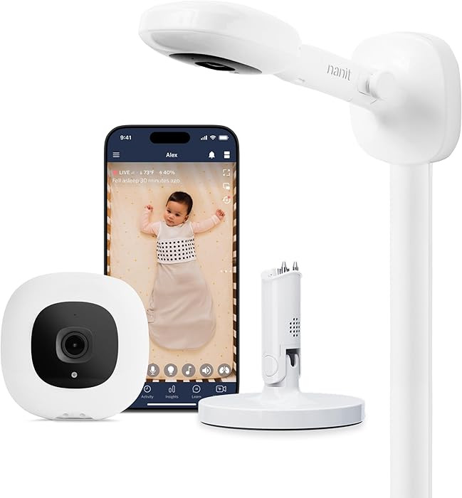 Nanit Pro Smart Baby Monitor with Flex Stand and Wall Mount - 1080p HD Video, Sleep Tracking, 2-W... | Amazon (US)