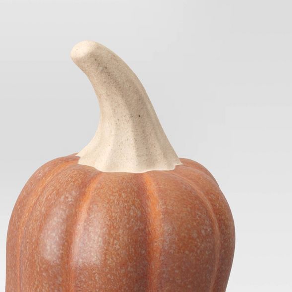 Medium Ceramic Pumpkin/Gourd Orange - Threshold™ | Target