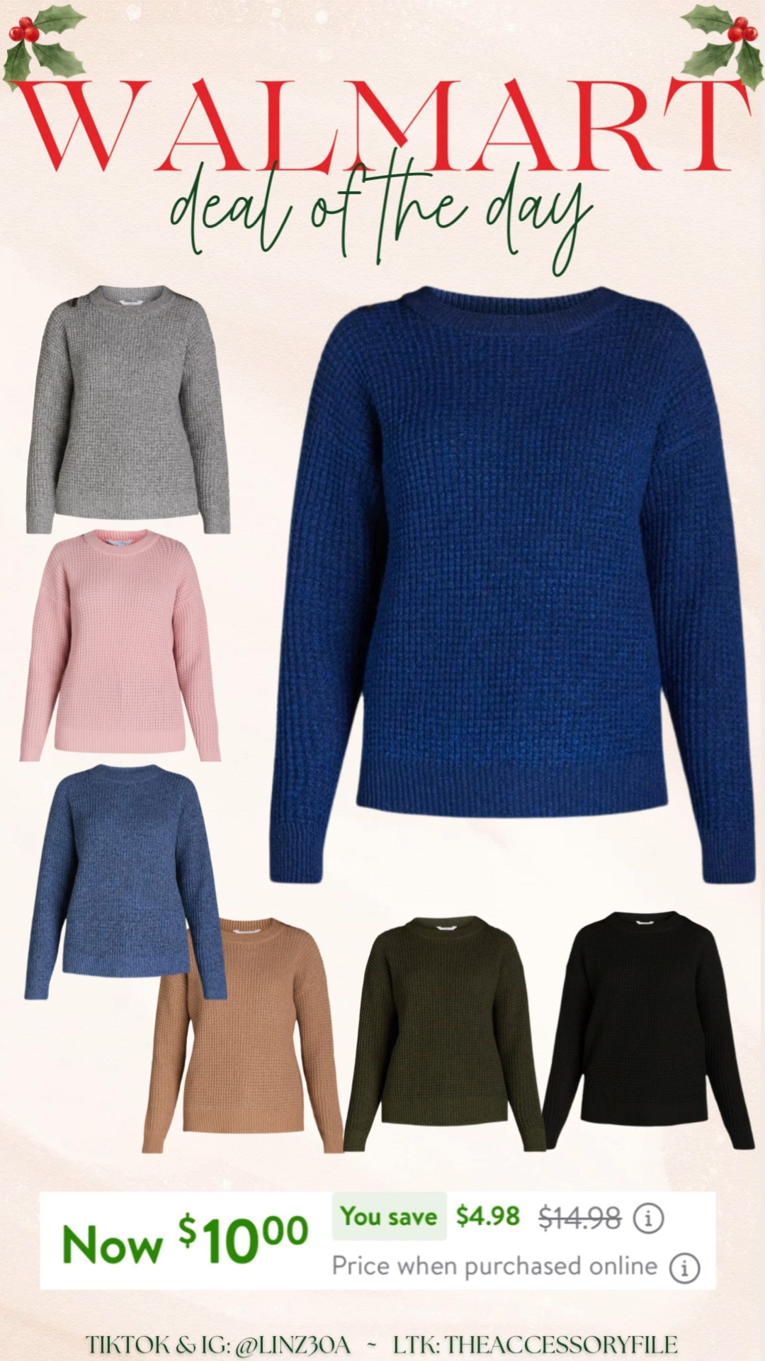 $10 sweater deal - gifts for her, winter outfit, winter fashion, winter sweater, fall fashion, fall outfit 

I sized up to a medium in this.

5’3”, 120lbs, 30-27-38.

#LTKSaleAlert #LTKSeasonal #LTKCyberWeek