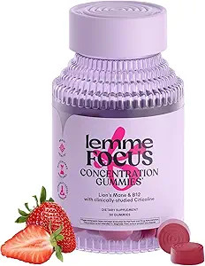 Lemme Focus Concentration & Brain Health Gummies with Cognizin Citicoline, Lion's Mane Mushroom, ... | Amazon (US)