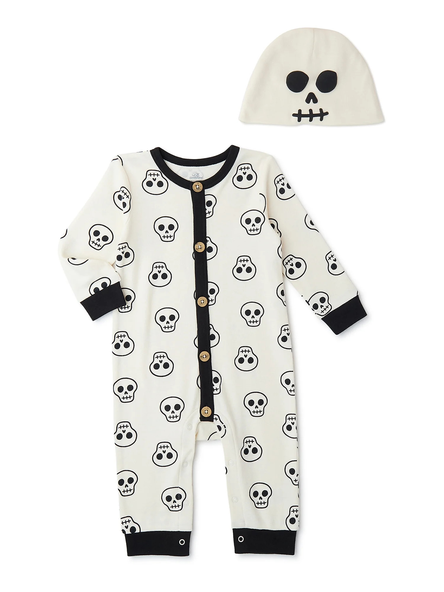 Halloween Way To Celebrate! Baby Boy and Girl Unisex Coverall and Hat Outfit Set, 2-Piece, Sizes ... | Walmart (US)