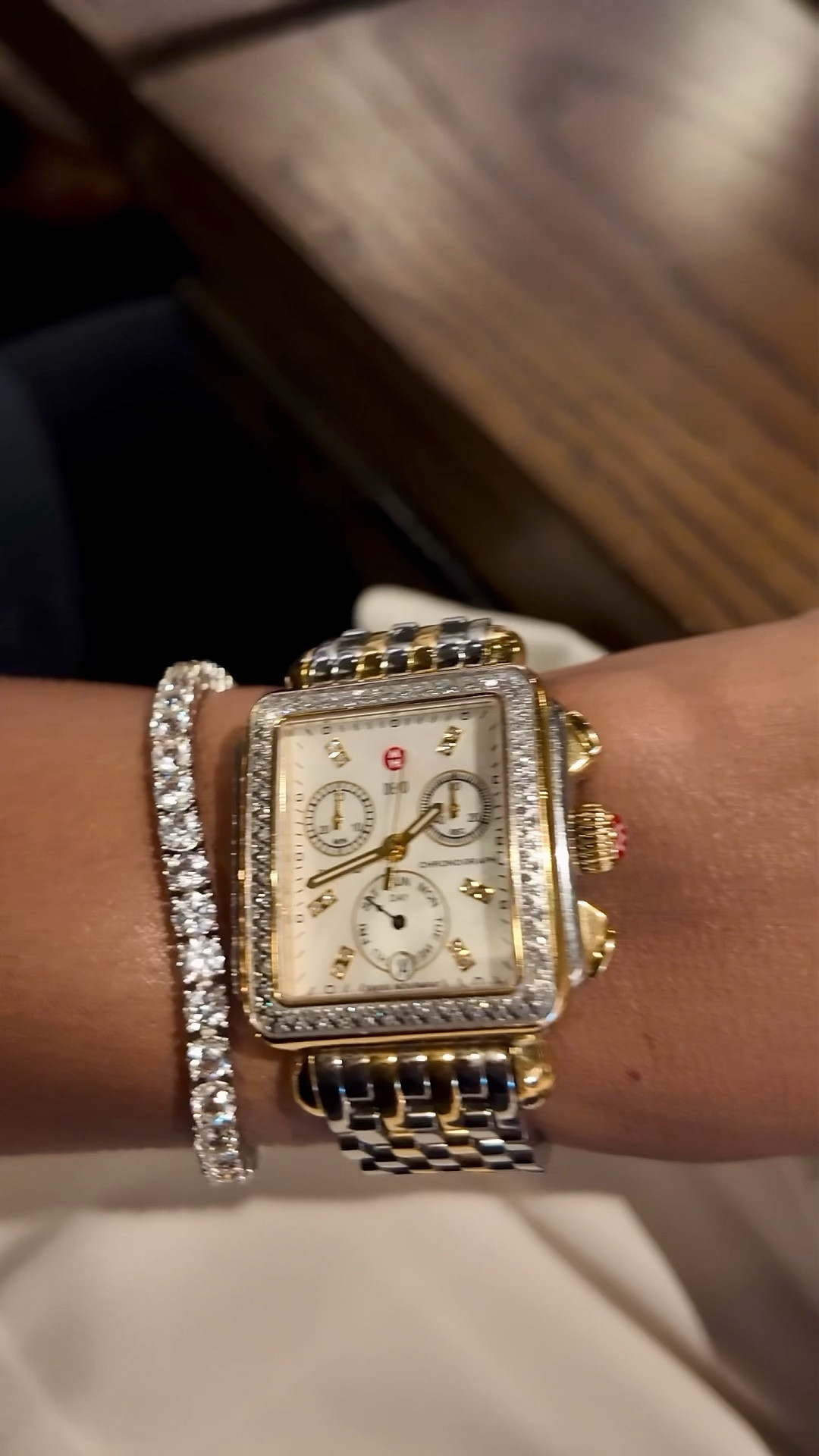 🥶 Watch and tennis bracelet combo 

#LTKStyleTip