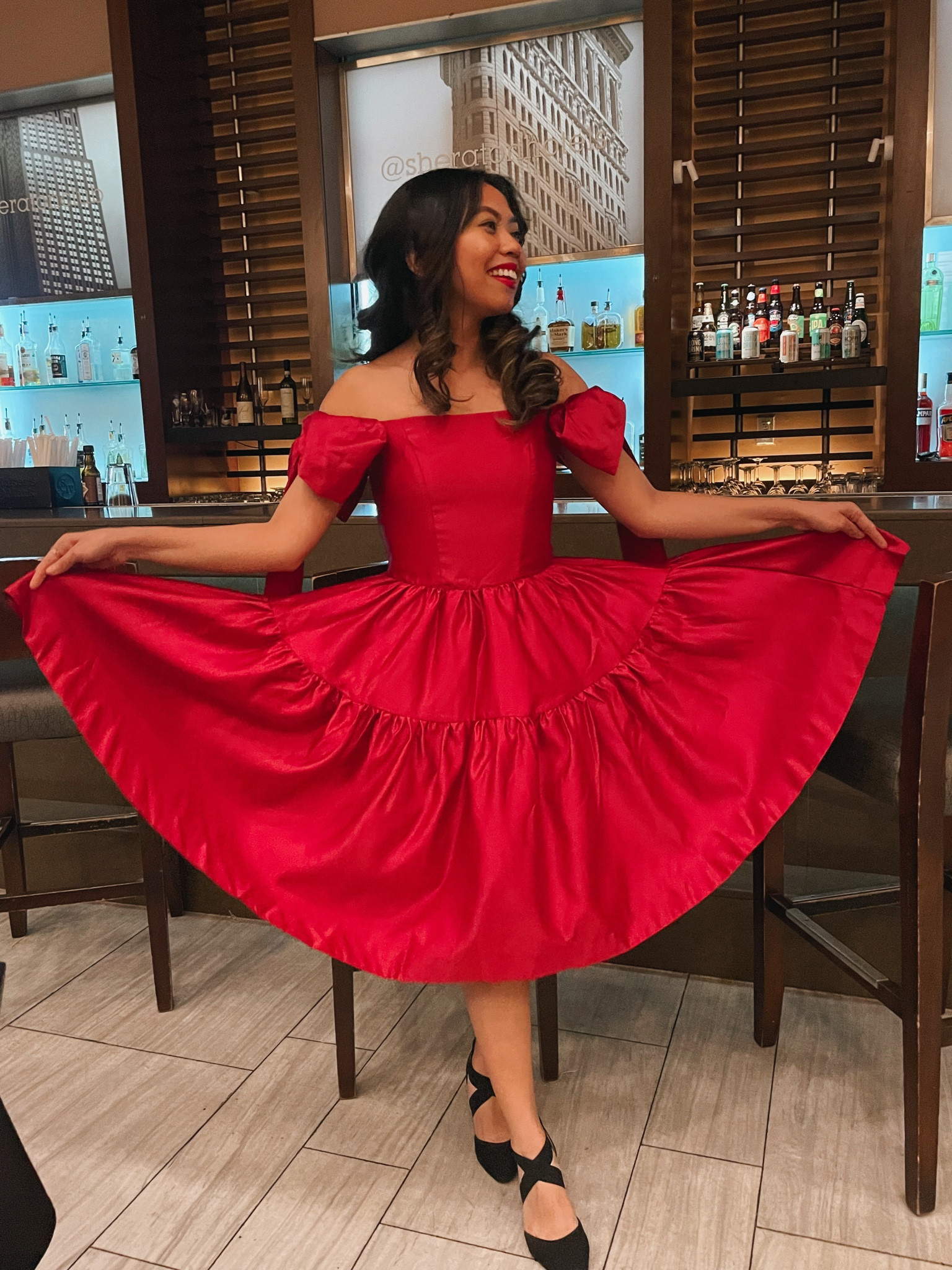 The perfect little red dress exists! ❤️ This is the perfect outfit for this coming holiday season, especially when it comes to the over-the-shoulder bow sleeves! Check it out now for their sale! 

#LTKSeasonal #LTKHoliday #LTKCyberWeek