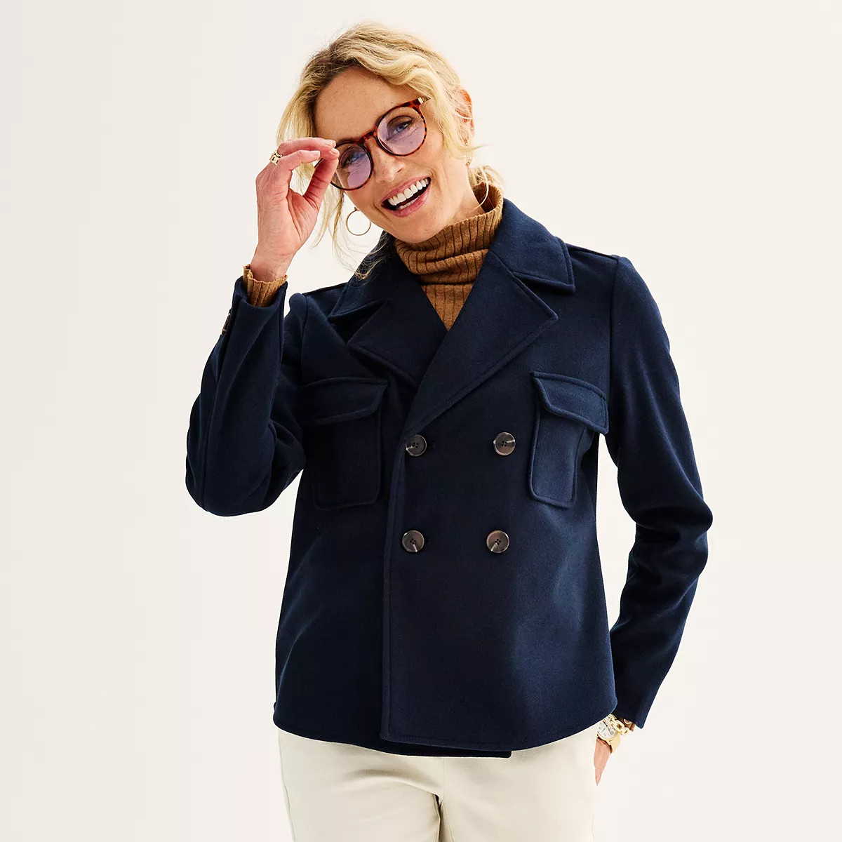 Women's Croft & Barrow® Double Breasted Jacket | Kohl's