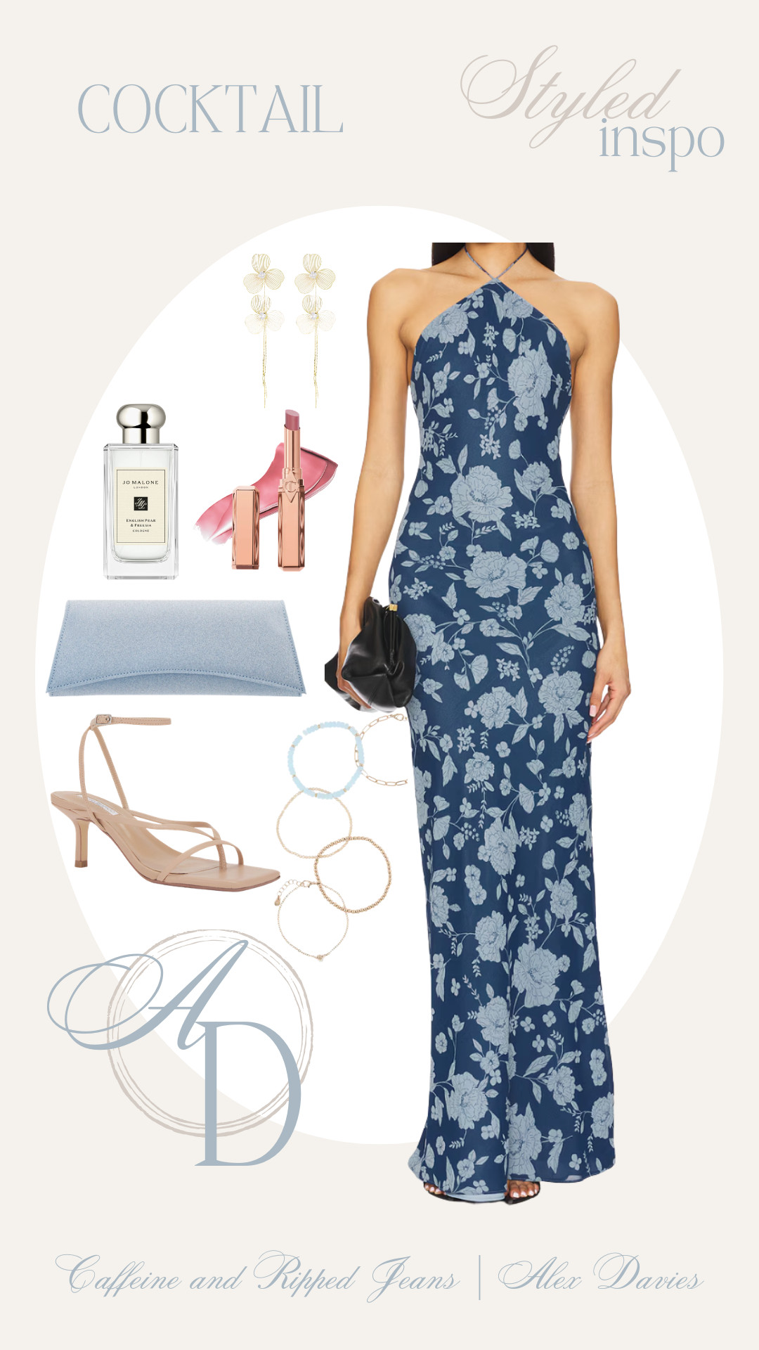 // wedding guest attire: cocktail dress // cocktail wedding guest attire outfit inspo // outfit inspo for wedding guest // blue dress for wedding // spring wedding // 

 #LTKootd #LTKSeasonal #LTKWedding