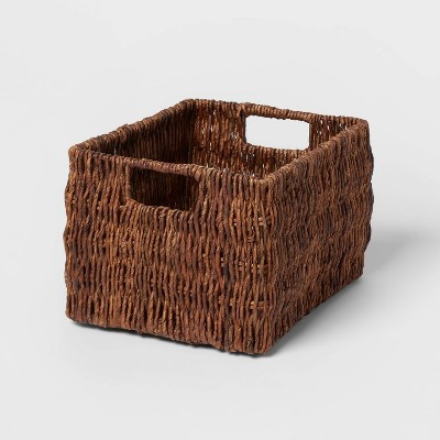 Small Woven Banana Bark Crate - Brightroom™: Decorative Brown Rectangle Basket, Renewable Resource, Spot Clean | Target