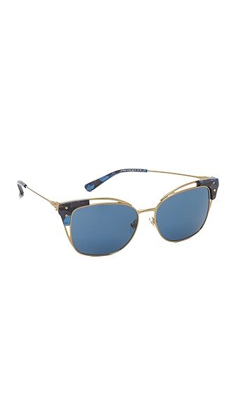 Tory Burch Cutout Sunglasses - Gold Blue/Blue | Shopbop