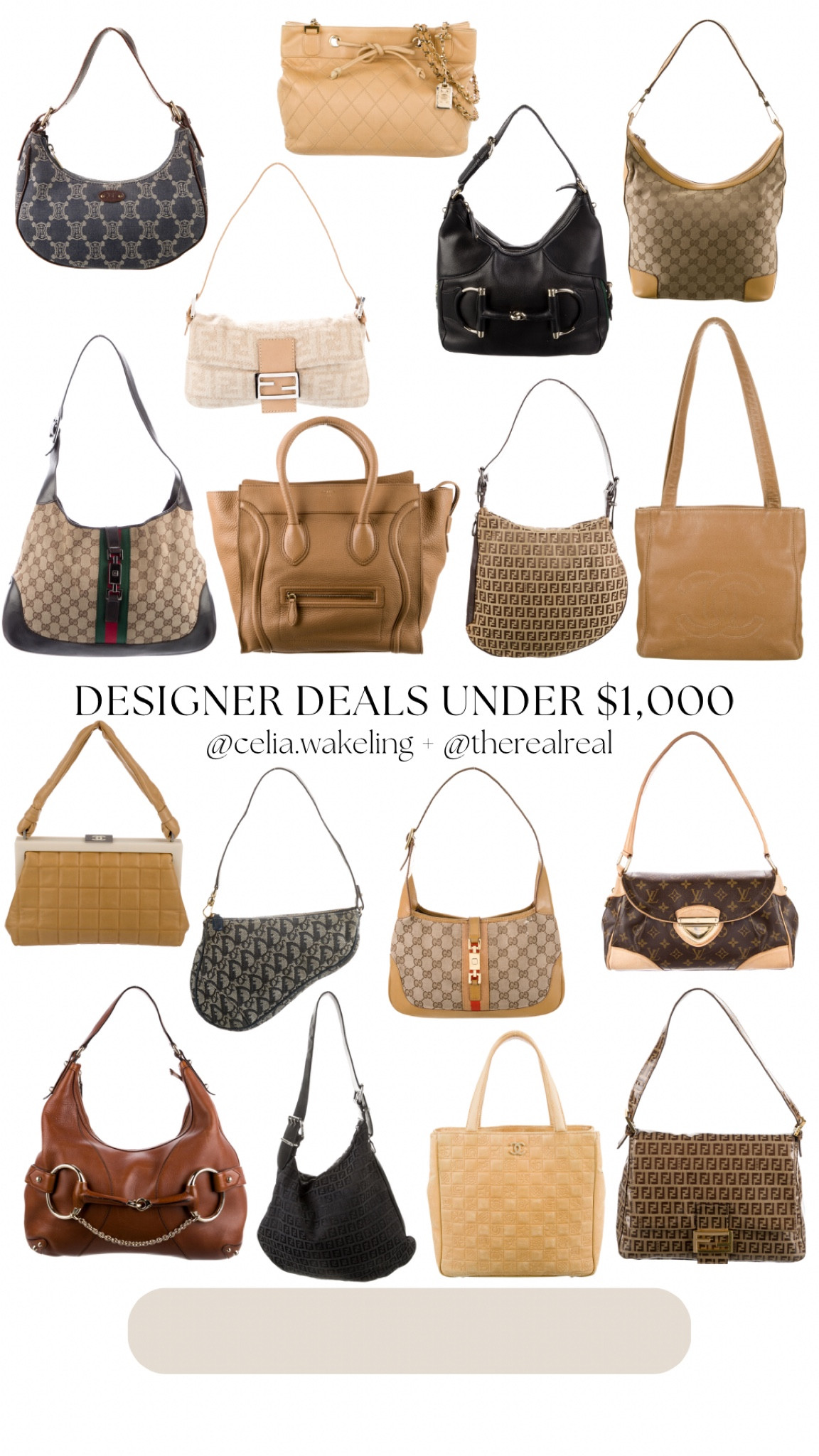 Designer deals under $1,000 at The RealReal!! USE CODE “real” FOR 20% OFF AT CHECK OUT!!

#LTKitbag