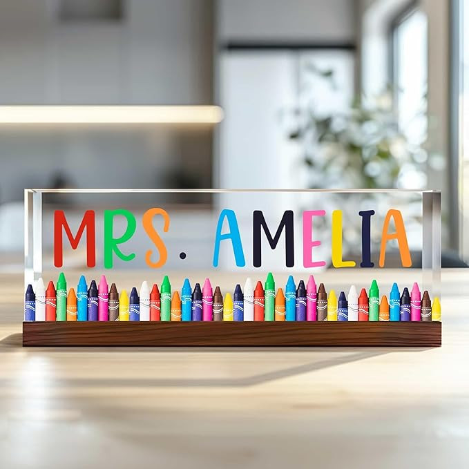 Personalized Teacher Gifts, Teacher Name Plate for Desk, Teacher Sign, Back To School Gift For Te... | Amazon (US)