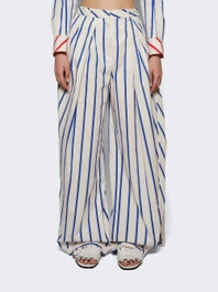 Pleated Asymmetrical Pant Coastal Stripe  | The Webster | The Webster