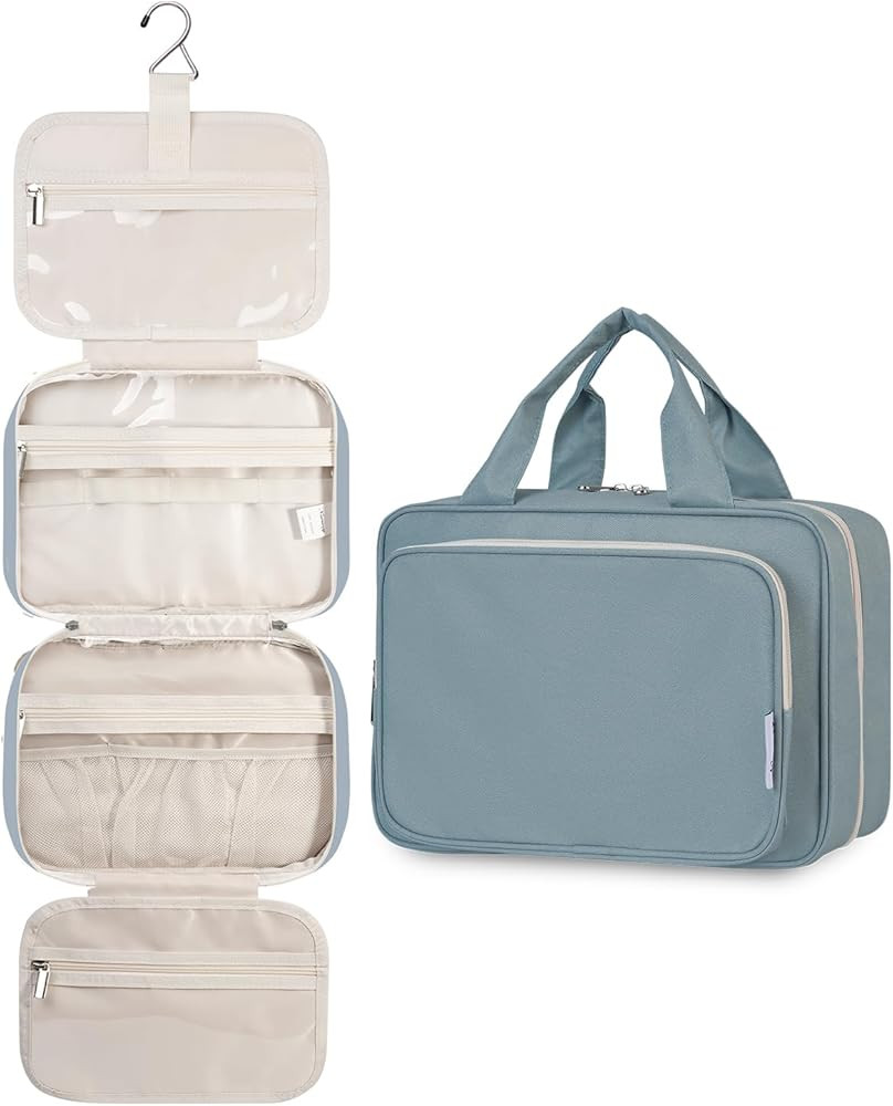 Narwey Hanging Toiletry Bag for Women Travel Makeup Bag Organizer Toiletries Bag for Travel Size ... | Amazon (US)