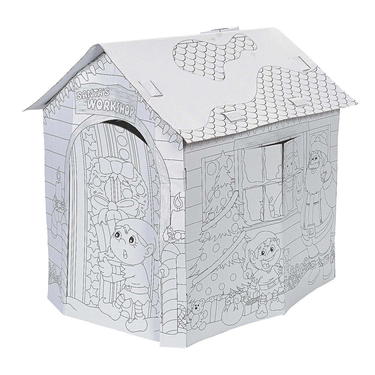 Color Your Own Santa'S Workshop Play House - Craft Kits - 1 Piece - Walmart.com | Walmart (US)