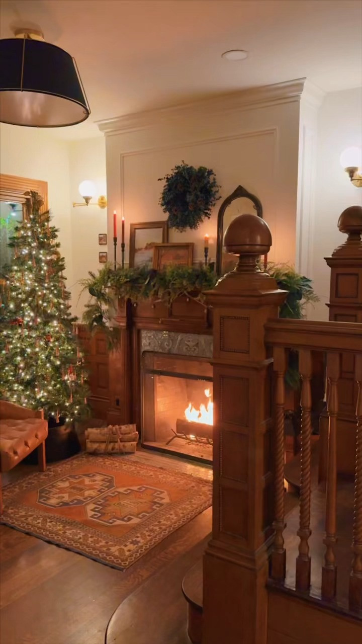 Come in and warm up by the fire ✨

Our entry is decorated and ready for holiday guests. Besides getting the fireplace going, our must-do before friends arrive is to light all the candles. What's your last minute pre-arrival ritual? 

 #LTKHoliday #LTKSeasonal #LTKHome