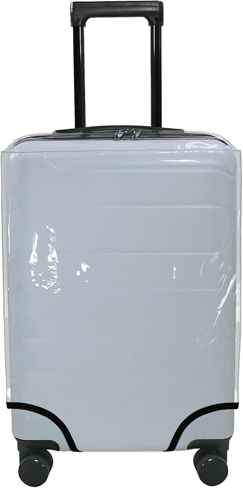 Clear PVC Luggage Cover Full Transparent Suitcase Protector Fits 20 Inch Luggage, S | Amazon (US)