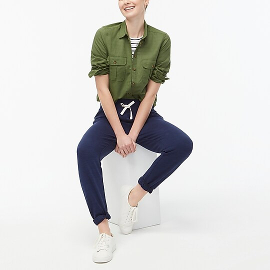 Linen-cotton button-up utility shirt | J.Crew Factory