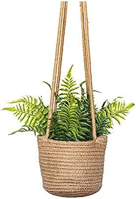 ModLeaf Modern Home Indoor Woven Macrame Plant Hangers Decor Up to 8" Pot, Corner Hanging Air Pla... | Amazon (US)