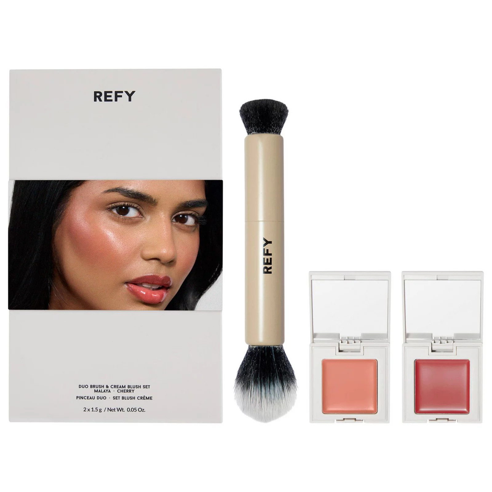 REFY Cream Blush Duo with Duo Face Brush Gift Set, Size: 3.38 FL Oz, Multi | Kohl's