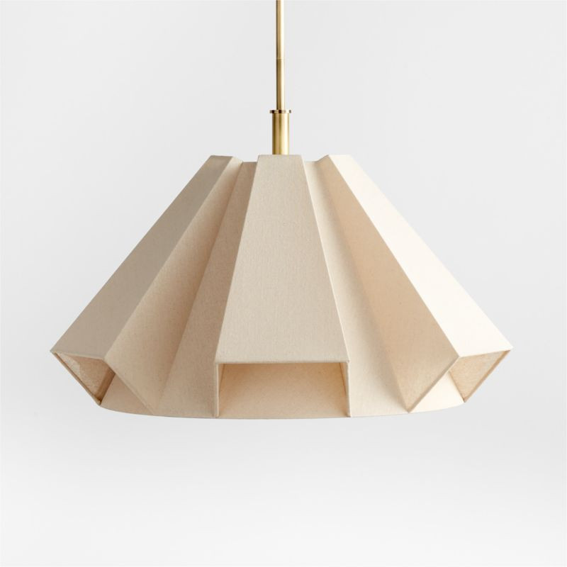 Gavin Geometric Linen Pendant Light + Reviews | Crate & Barrel | Crate & Barrel
