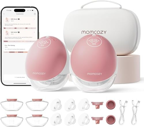 Momcozy Wearable Breast Pump, Hands Free Upgraded Mobile Flow | M9, App Discreet Control with Per... | Amazon (US)