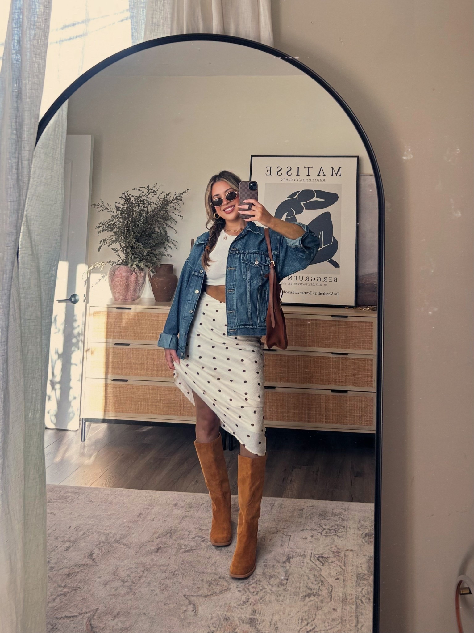 Polka dot skirt ootd 

#LTKootd #LTKgrwm