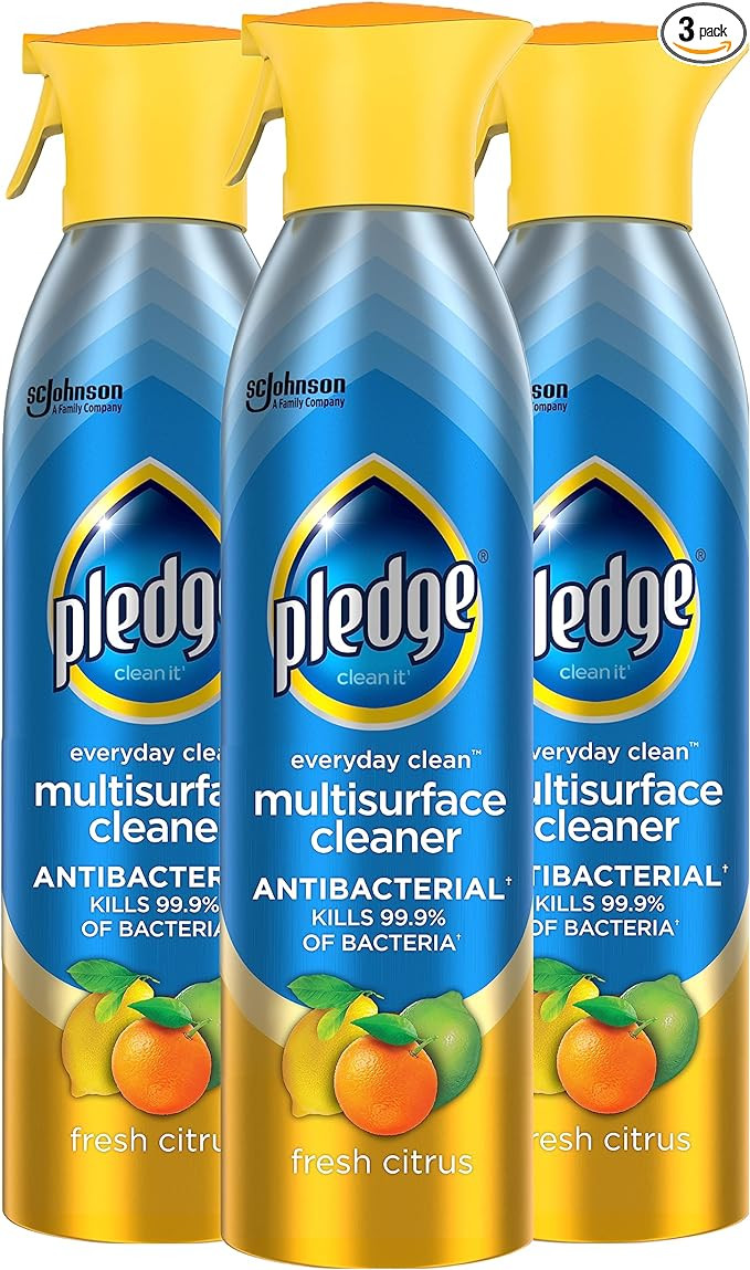 Pledge Everyday Clean Multi Surface Cleaner & Antibacterial Spray Aerosol, Works on Wood, Granite... | Amazon (US)