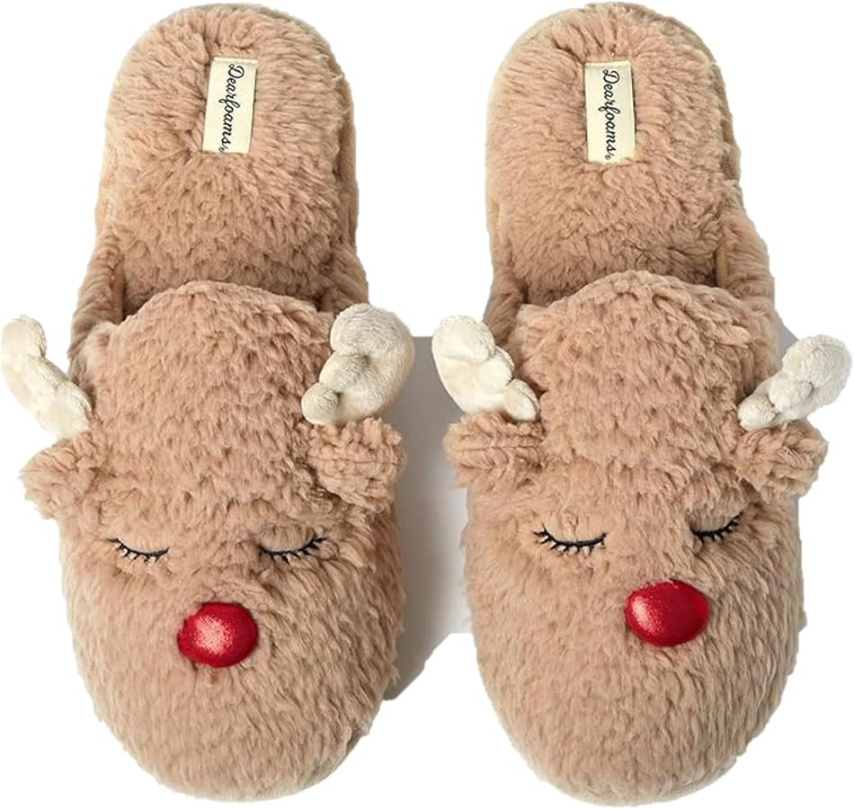 Dearfoams Matching Family Holiday Christmas Reindeer & Turkey Scuff | Amazon (US)