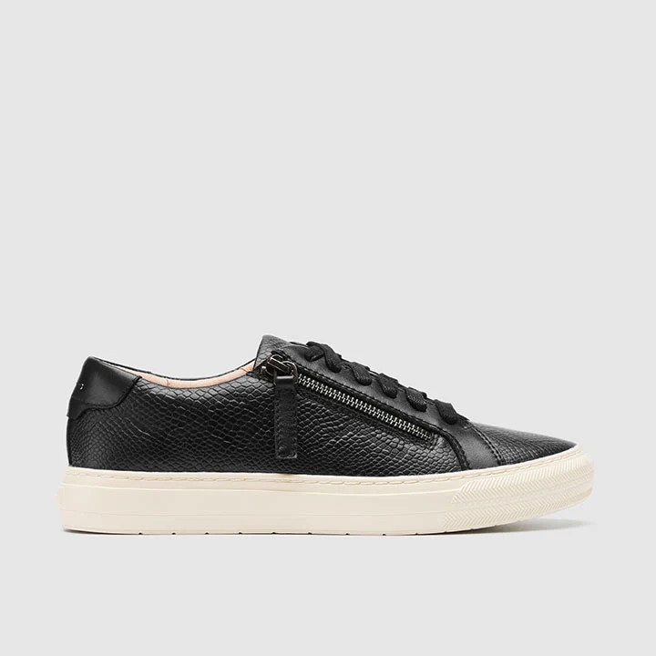 Billie Black Reptile Emboss Women's Sneakers | FRANKIE4 | FRANKIE4