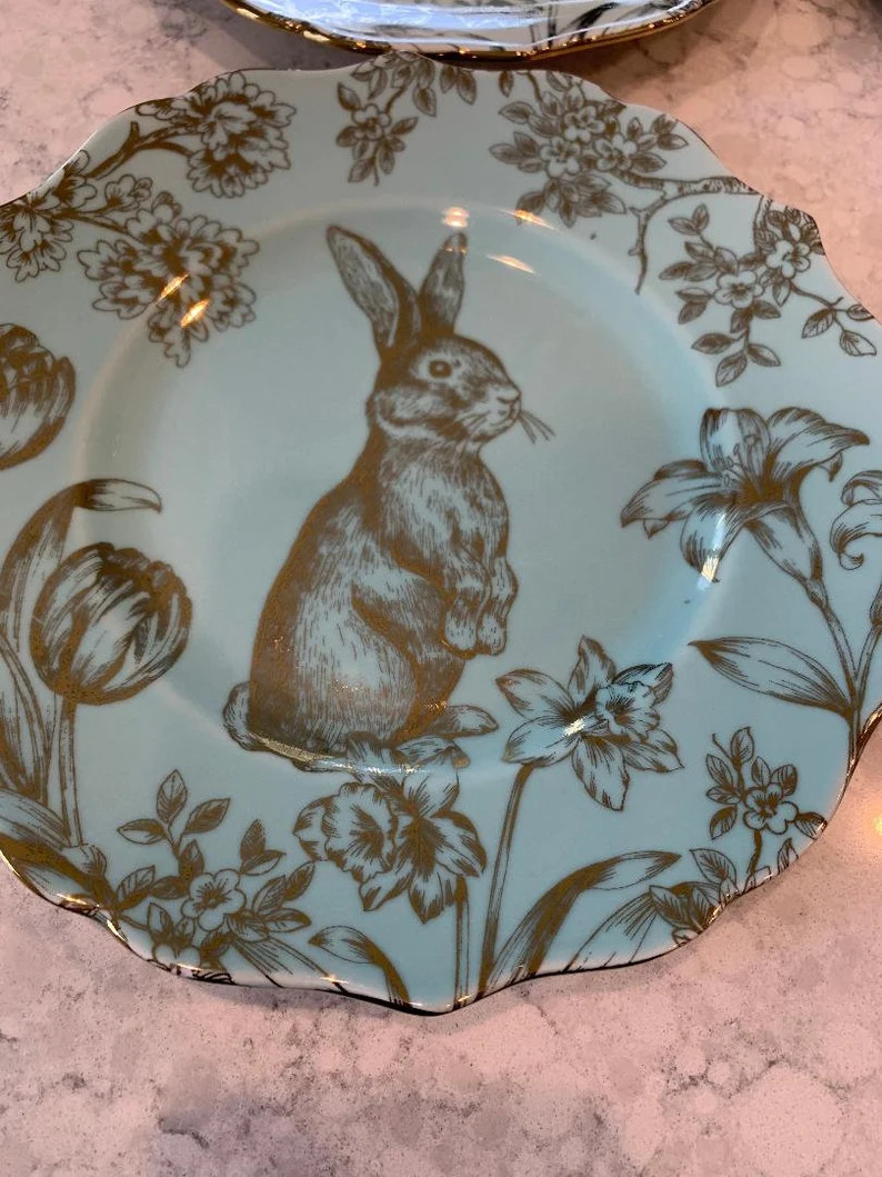 Vintage Bunny Hill Dessert or Salad Plate, Easter, Spring, Birthday - Etsy | Etsy (US)