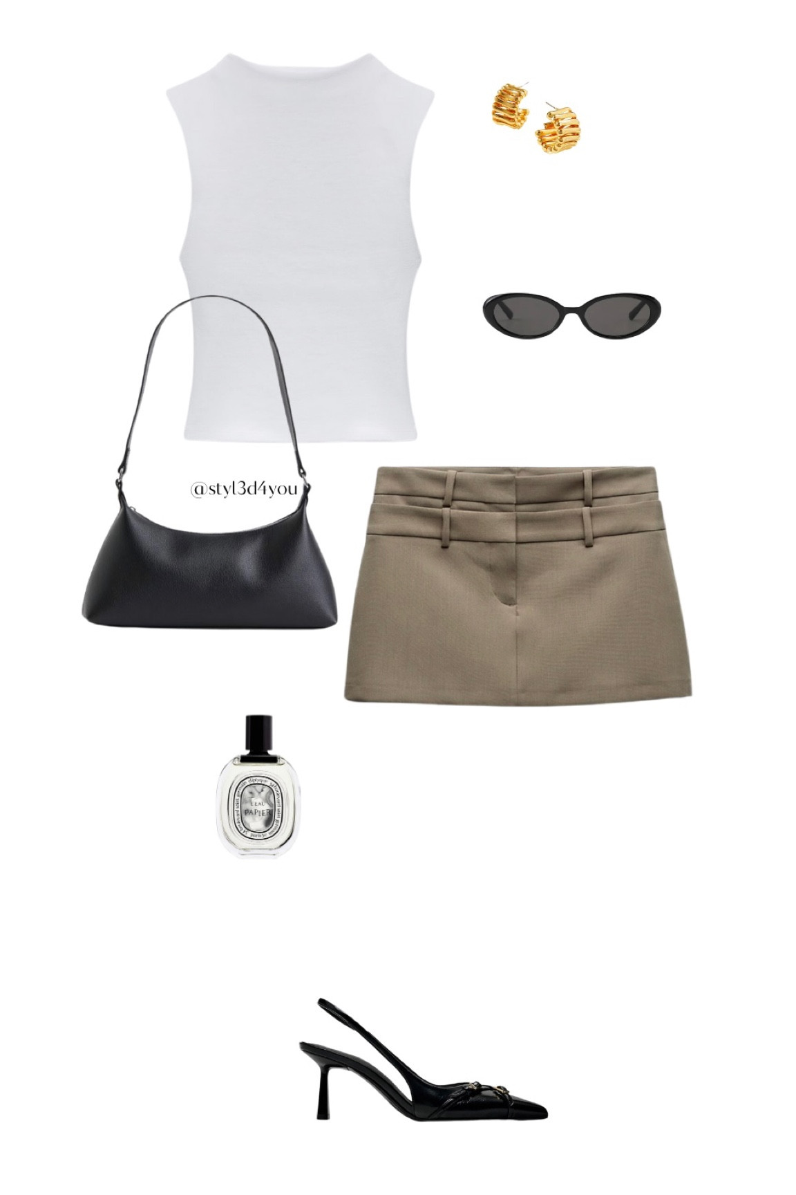 Shirt and skirt are from Zara