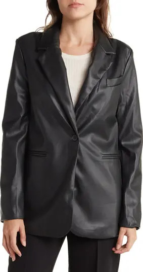 Vegan Leather Blazer | Nordstrom Rack