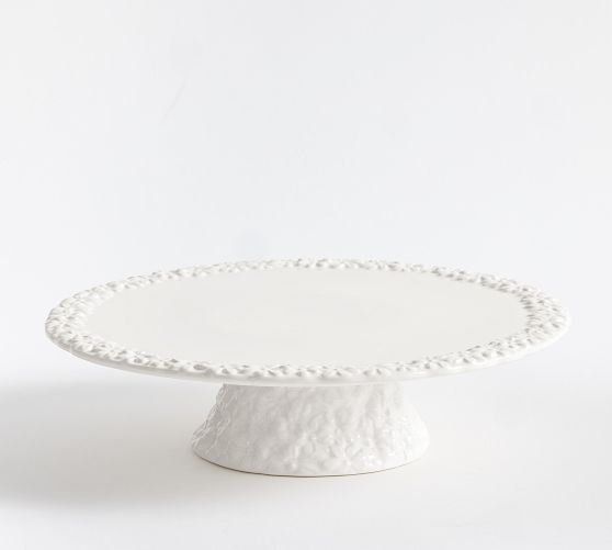 Floral Bunny Stoneware Cake Stand | Pottery Barn (US)