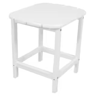 POLYWOOD South Beach 18 in. White Patio Side Table SBT18WH - The Home Depot | The Home Depot