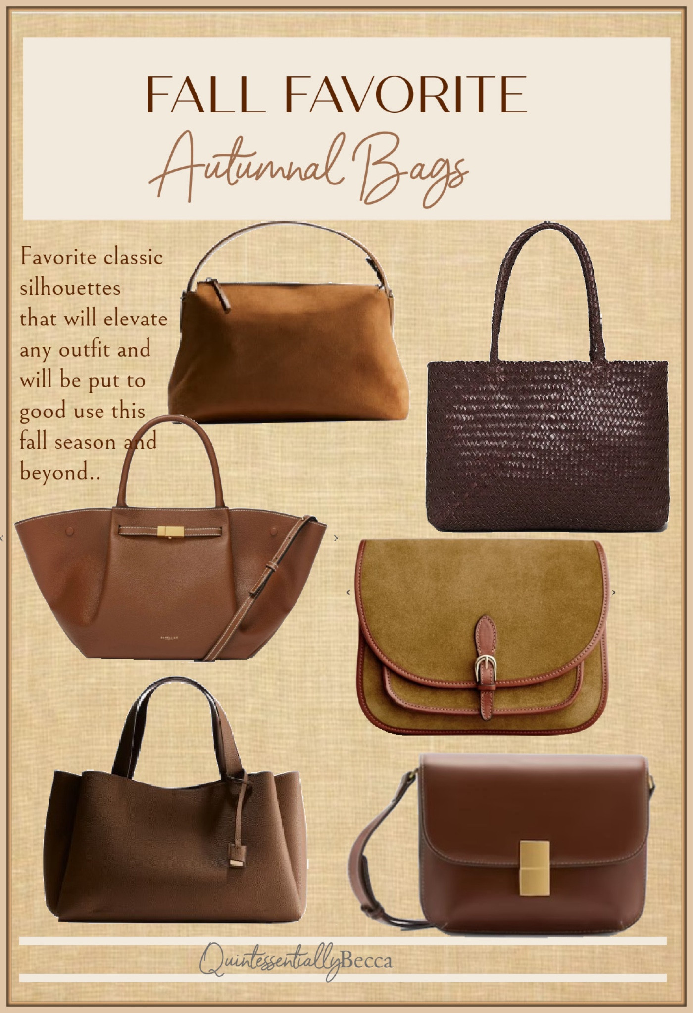 A mix of favorite high and low classic bags that will elevate any outfit and will be put to good use this fall season and beyond. 

#LTKItBag #LTKSeasonal #LTKStyleTip