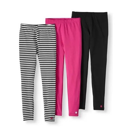 Limited Too Striped and Solid Leggings, 3-Pack (Little Girls and Big Girls) | Walmart (US)