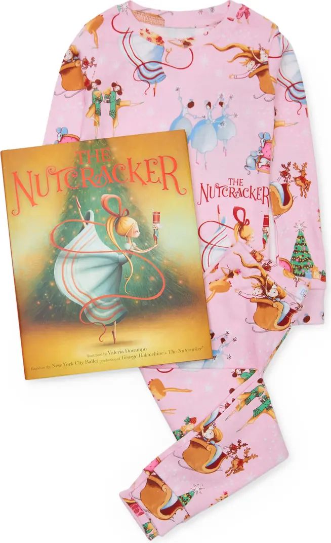 Books to Bed The Nutcracker Fitted Two-Piece Pajamas & Book Set | Nordstrom | Nordstrom