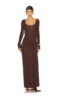 Lovers and Friends Quinn Gown in Chocolate Brown from Revolve.com | Revolve Clothing (Global)