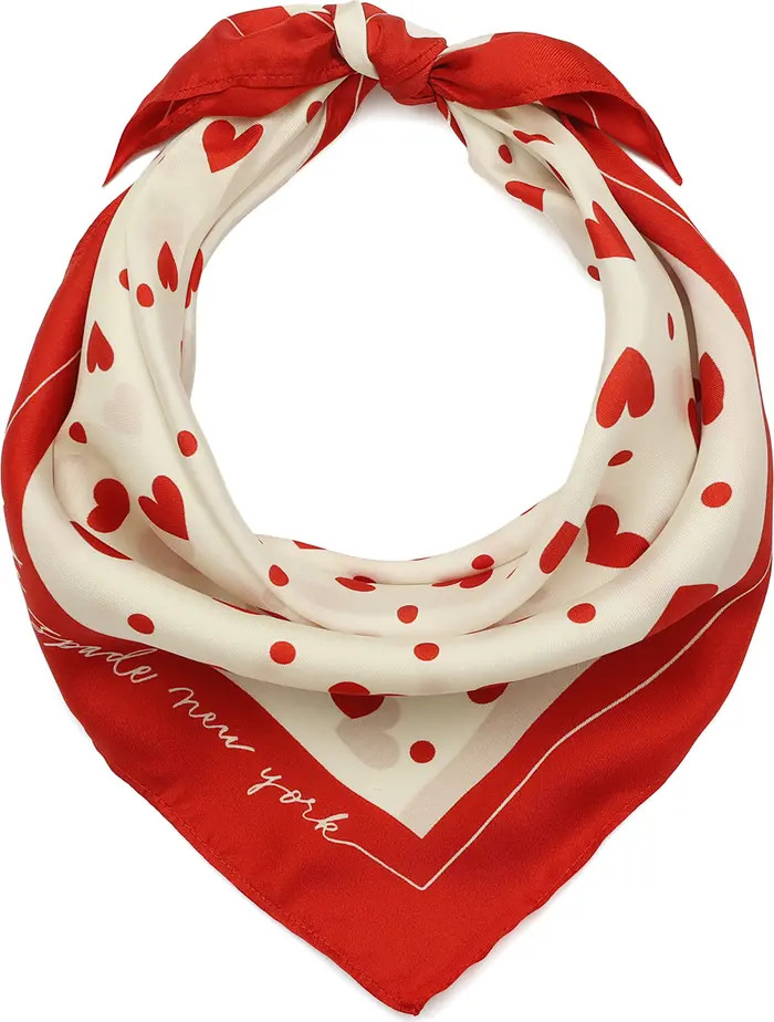 Heart Toss Silk Bandana | Nordstrom