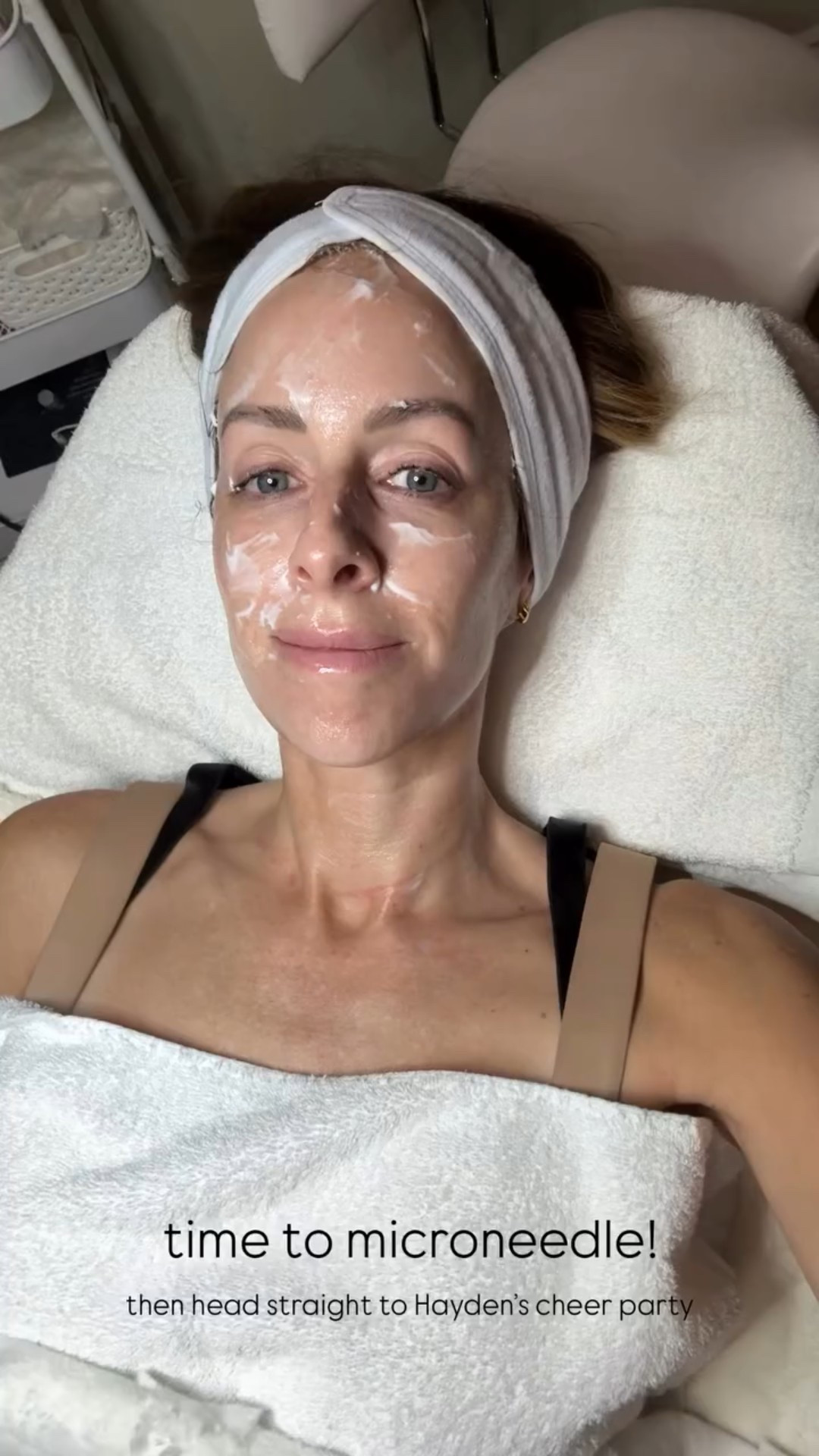 time to microneedle! then head straight to Hayden’s cheer party