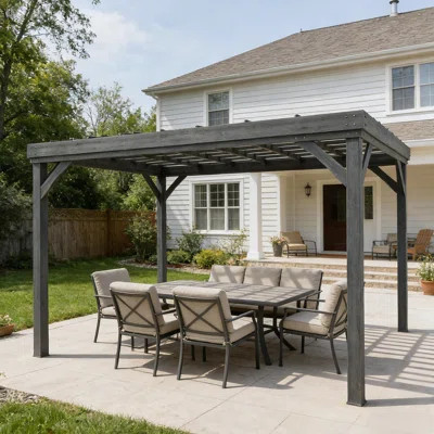 Outdoor Wooden Pergola With Open Roof For Climbing Plants, Ideal For Backyard And Garden | Wayfair North America