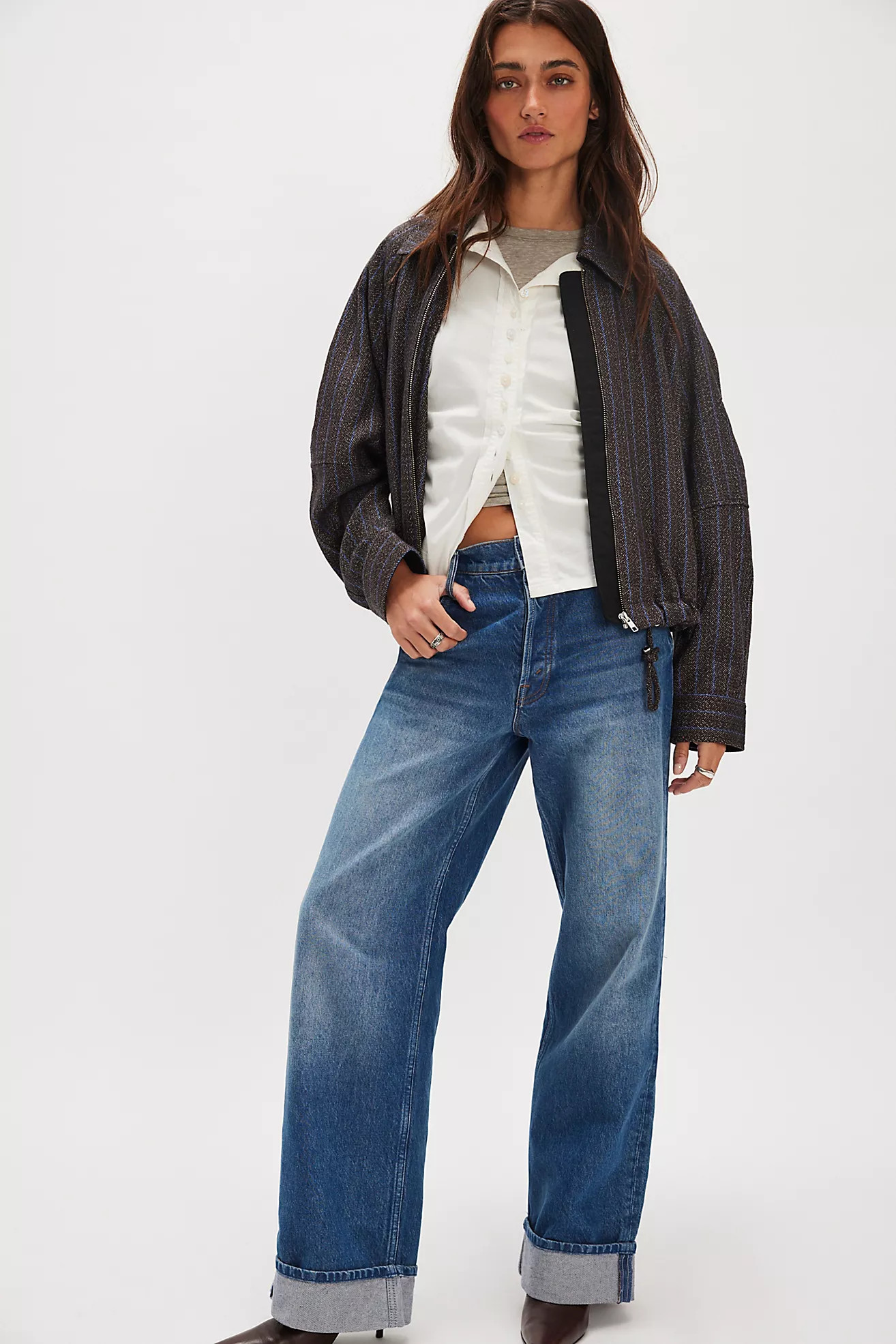 Snacks! by MOTHER The Smoothie Skimp Cuff Jeans | Free People (Global - UK&FR Excluded)