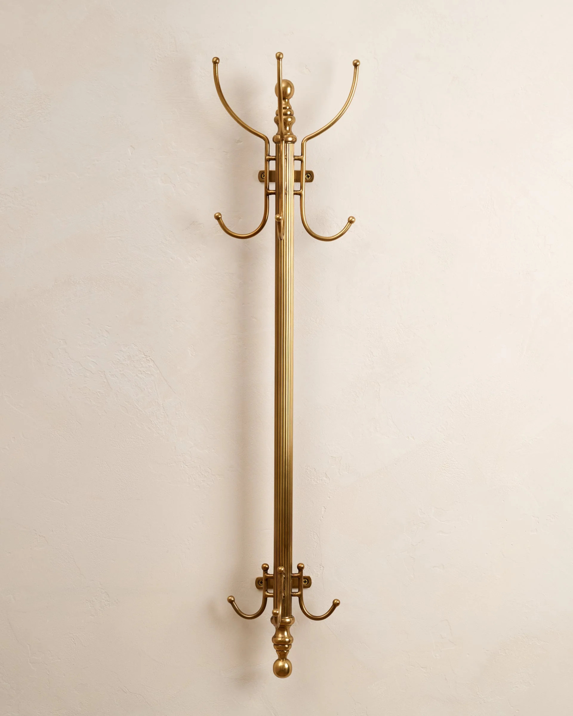 Solid Brass Vertical Coat Rack | Magnolia