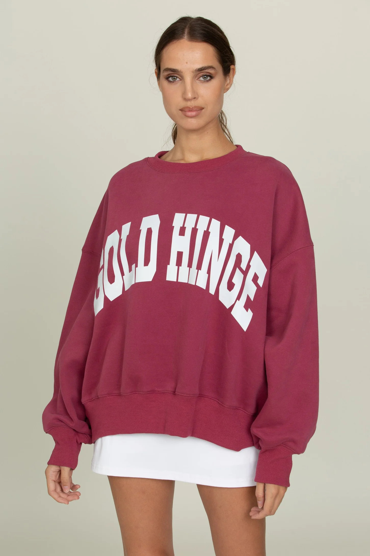 Pale Mulberry GH Wide Arm Sweatshirt | Gold Hinge