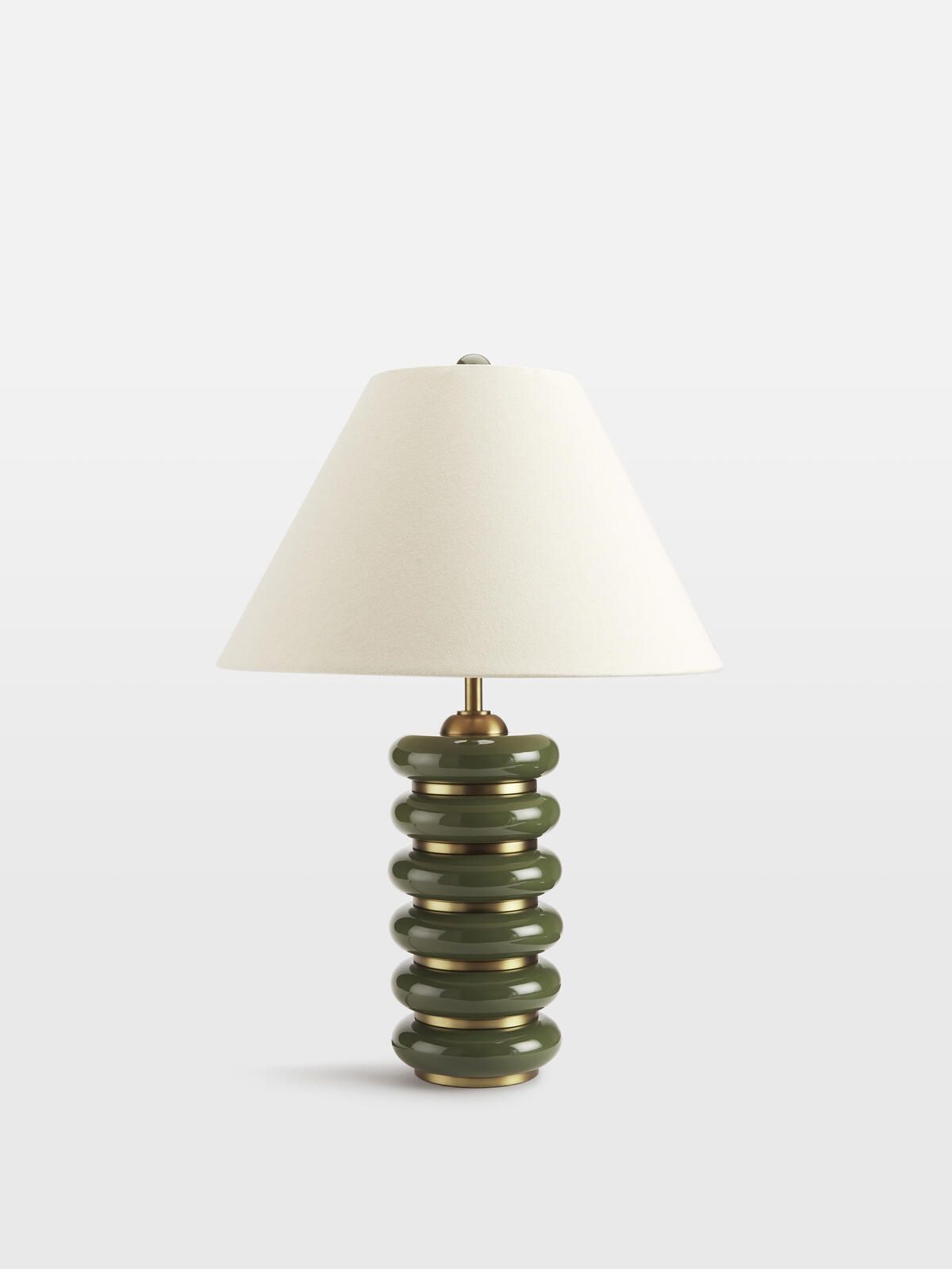 Greyson Table Lamp, High Gloss Lacquer, Olive | Soho Home Ltd