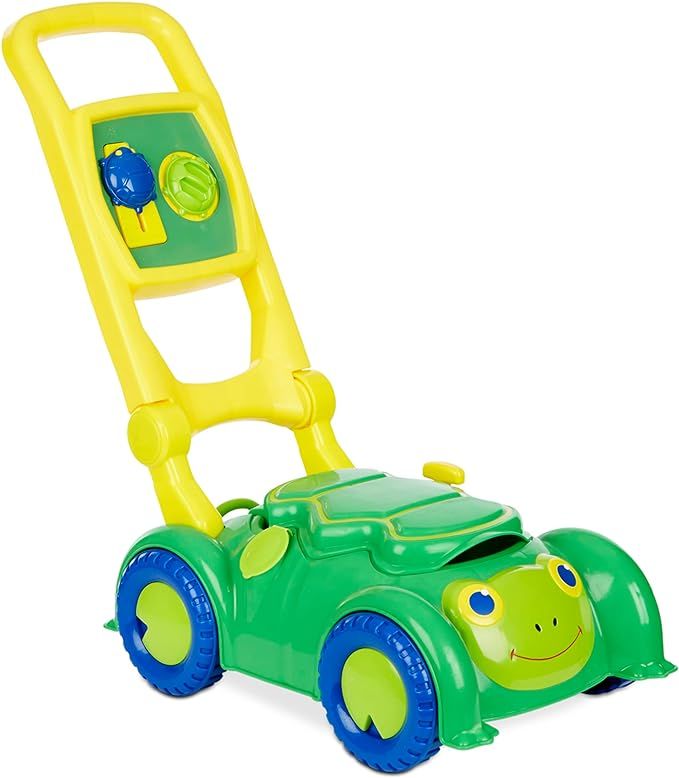 Melissa & Doug Sunny Patch Snappy Turtle Lawn Mower - Pretend Play Toy for Kids - Turtle-Themed P... | Amazon (US)