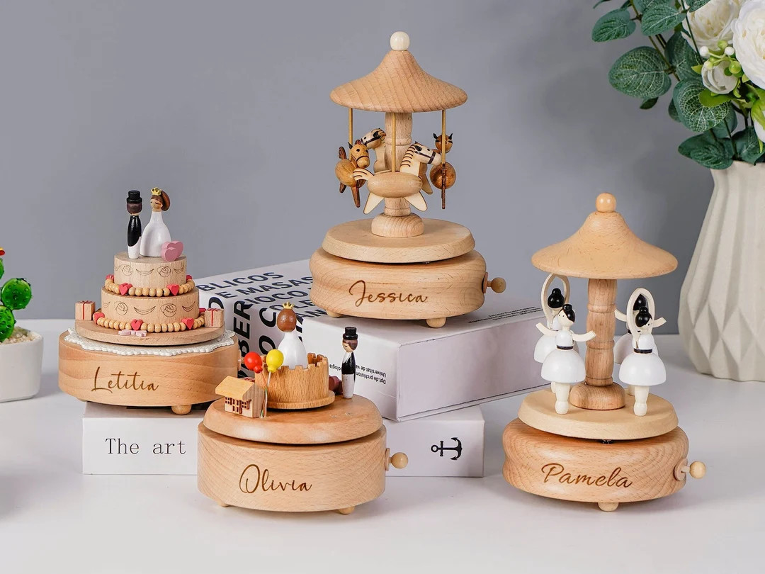 Custom Engraved Wooden Music Boxvalentine Music - Etsy | Etsy (US)