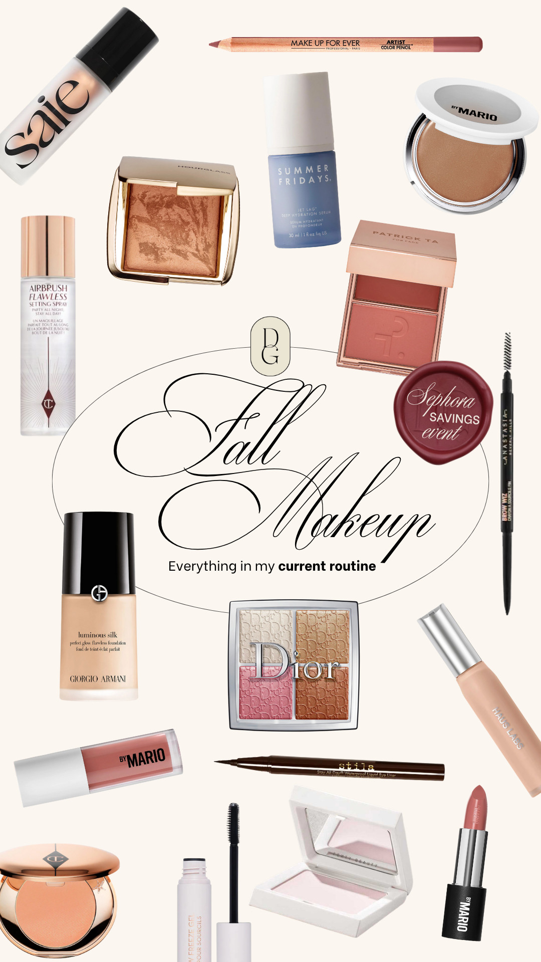 SEPHORA SALE is on! Here's everything in my current Fall makeup routine! Armani Luminous Silk - 5.1 〰️ Westman Atelier Liquid Bronze - Soleil Parfait 2 〰️ Saie Illuminator - Sunglow 〰️ MU Forever Lip Pencil - Wherever Walnut 〰️ MBM Skin Enhancer Bronzer - Light-Medium 〰️ Stila Liquid Eye Shadow - Dark Brown 〰️ Patrick Ta Duo Blush - She's Blushing 〰️ MBM Gloss - Midnight Mauve 〰️ C. Tilbury Magic Vanish - Light (Peach) 〰️ MBM Satin Lipstick - Bronx Baby 〰️ Haus Labs Concealer - 12 Light Rosy 〰️ Hourglass Ambient Lighting Bronzer - Radiant 〰️ Dior Palette in Universal // Sephora sale, sephora savings event, fall makeup, full makeup routine, holiday makeup 

 

#LTKSeasonal #LTKSaleAlert #LTKBeauty