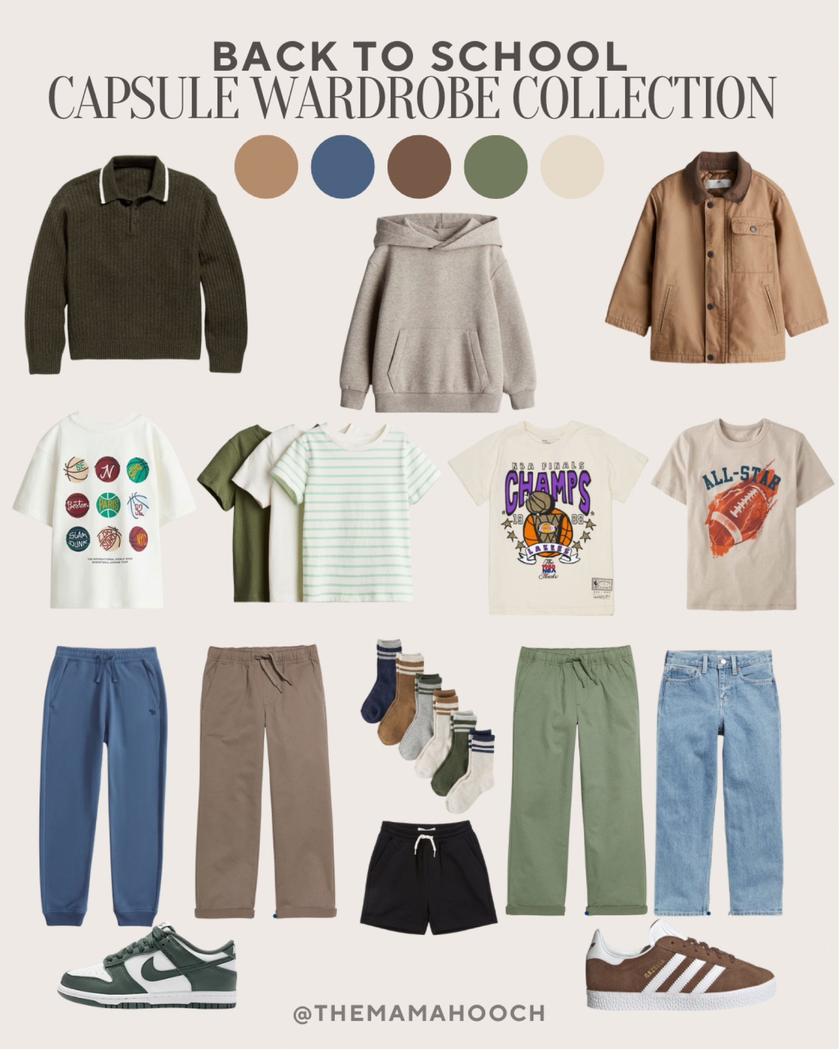 Back to School Capsule Wardrobe Collection for Boys. A great collection of affordable items to mix and match into multiple outfits. Neutral tones with a sports/athletic theme.

Back to school clothes, kids wardrobe, boy clothes, clothing capsule, capsule collection, old navy finds, H&M, converse, ootd, outfit ideas, boy mom, boy outfits



#LTKKids #LTKStyleTip #LTKFindsUnder50
