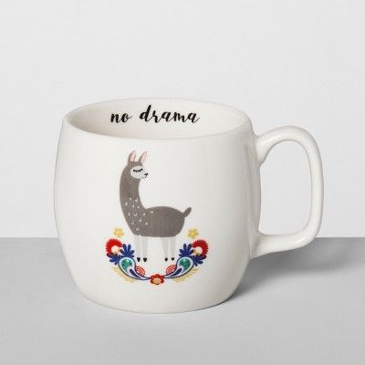 16oz Porcelain No Drama Llama Mug White - Opalhouse™ | Target