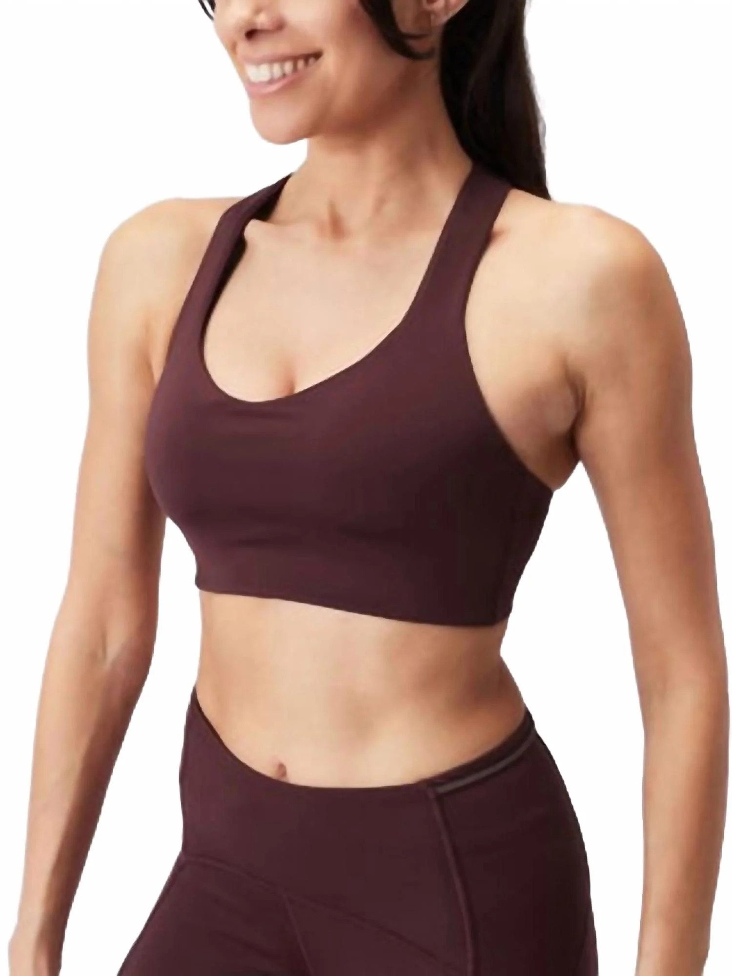 Women's Power X Sports Bra In Burgandy | Shop Simon