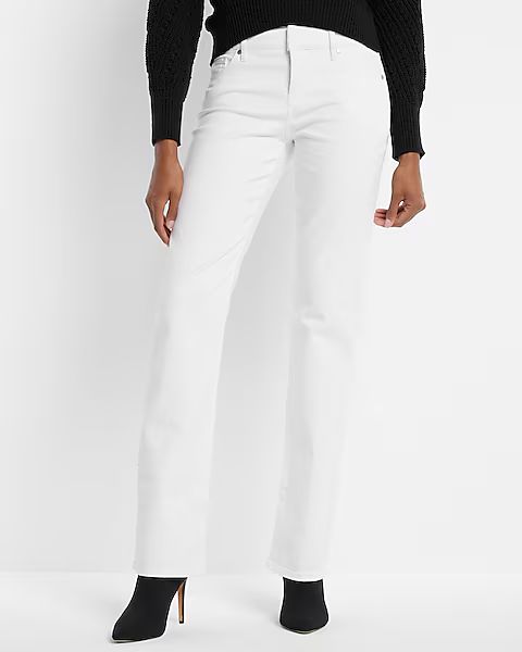 Editor Low Rise White Bootcut Jeans | Express